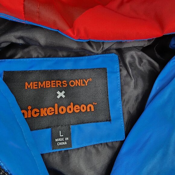Members Only Nickelodeon Jacket CatDog Rugrats Hey Arnold Spongebob Large NEW - Picture 3 of 13